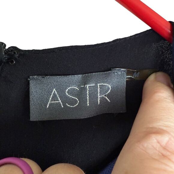 ASTR Dress Women M Colorblock Lace Blue Whimsigoth Romanticgoth Office Siren - Picture 2 of 7